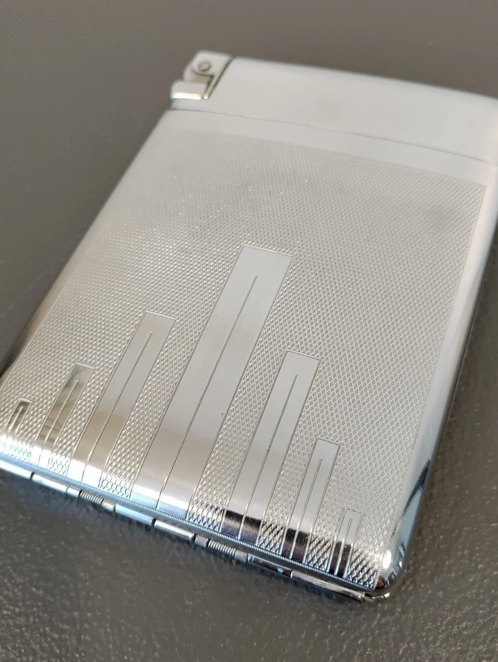Vintage French Art Deco Surcouf Petrol Lighter cigarette case RARE
